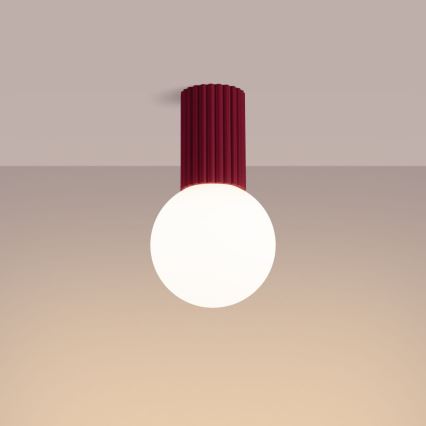 Loftlampe til badeværelse HALO 1xG9/8W/230V diameter 12 cm IP44 rød