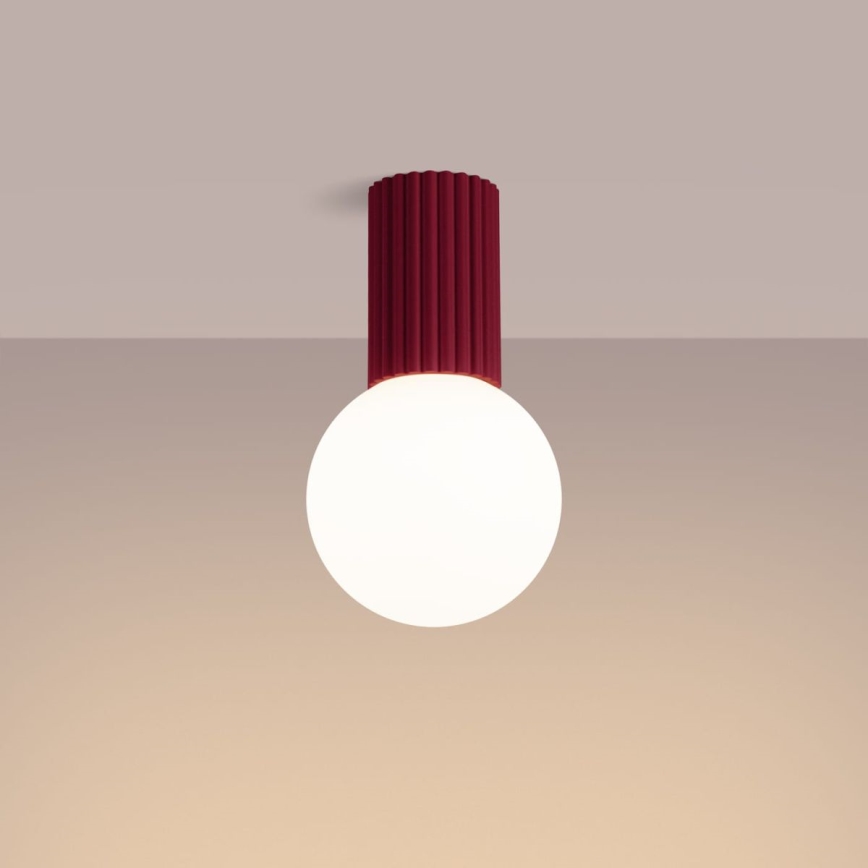 Loftlampe til badeværelse HALO 1xG9/8W/230V diameter 12 cm IP44 rød