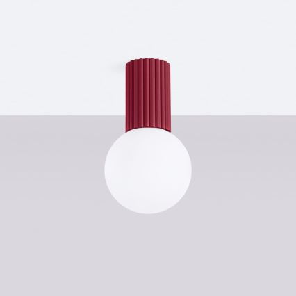 Loftlampe til badeværelse HALO 1xG9/8W/230V diameter 12 cm IP44 rød