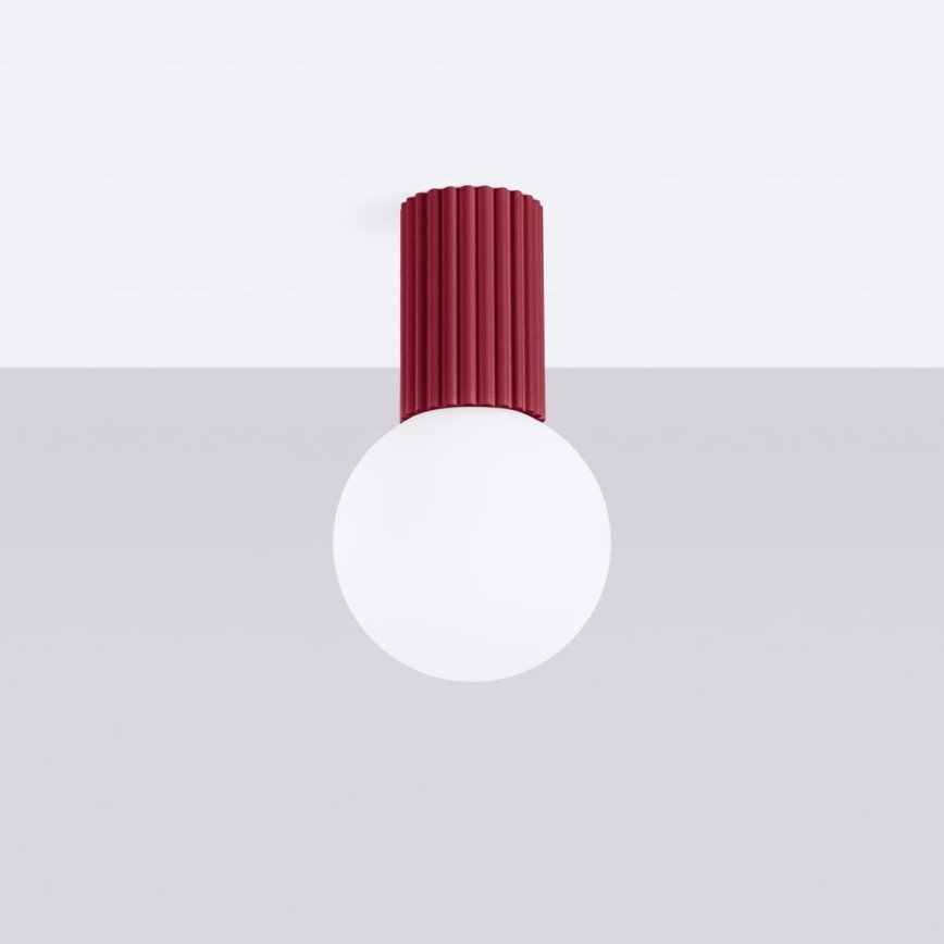 Loftlampe til badeværelse HALO 1xG9/8W/230V diameter 12 cm IP44 rød
