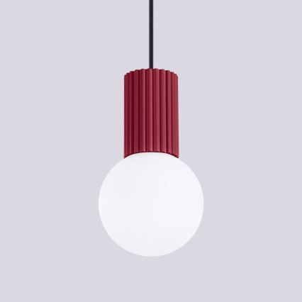 Pendel HALO 1xG9/8W/230V diameter 12 cm rød