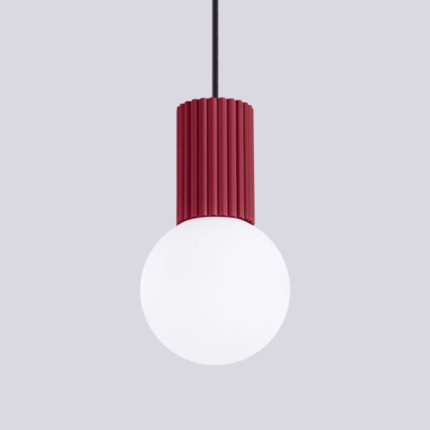 Pendel HALO 1xG9/8W/230V diameter 12 cm rød