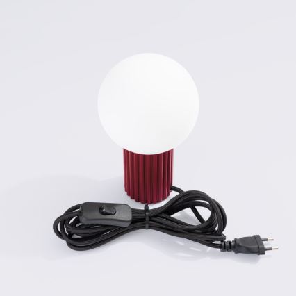 Bordlampe HALO 1xG9/8W/230V diameter 12 cm rød