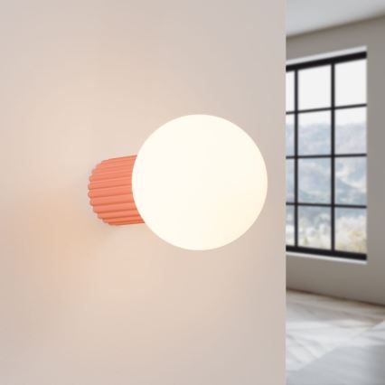 Væglampe til badeværelse HALO 1xG9/8W/230V diameter 12 cm IP44 lyserød