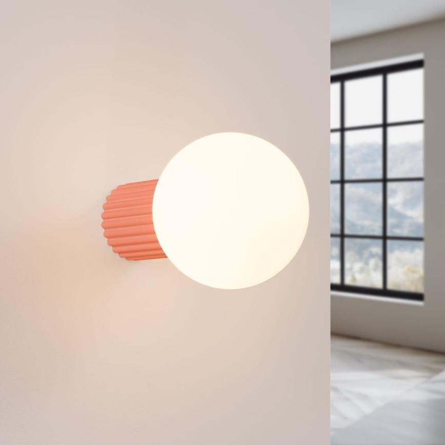 Væglampe til badeværelse HALO 1xG9/8W/230V diameter 12 cm IP44 lyserød