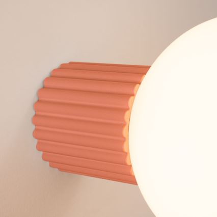 Væglampe til badeværelse HALO 1xG9/8W/230V diameter 12 cm IP44 lyserød