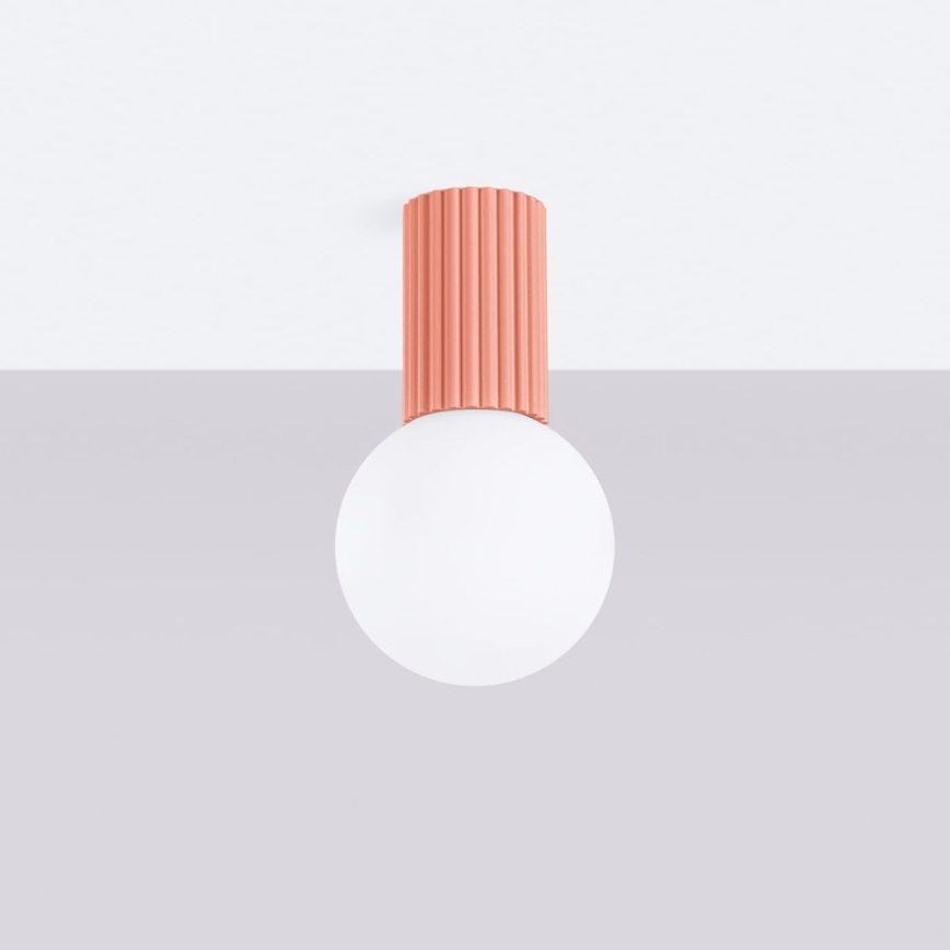 Loftlampe til badeværelse HALO 1xG9/8W/230V diameter 12 cm IP44 lyserød