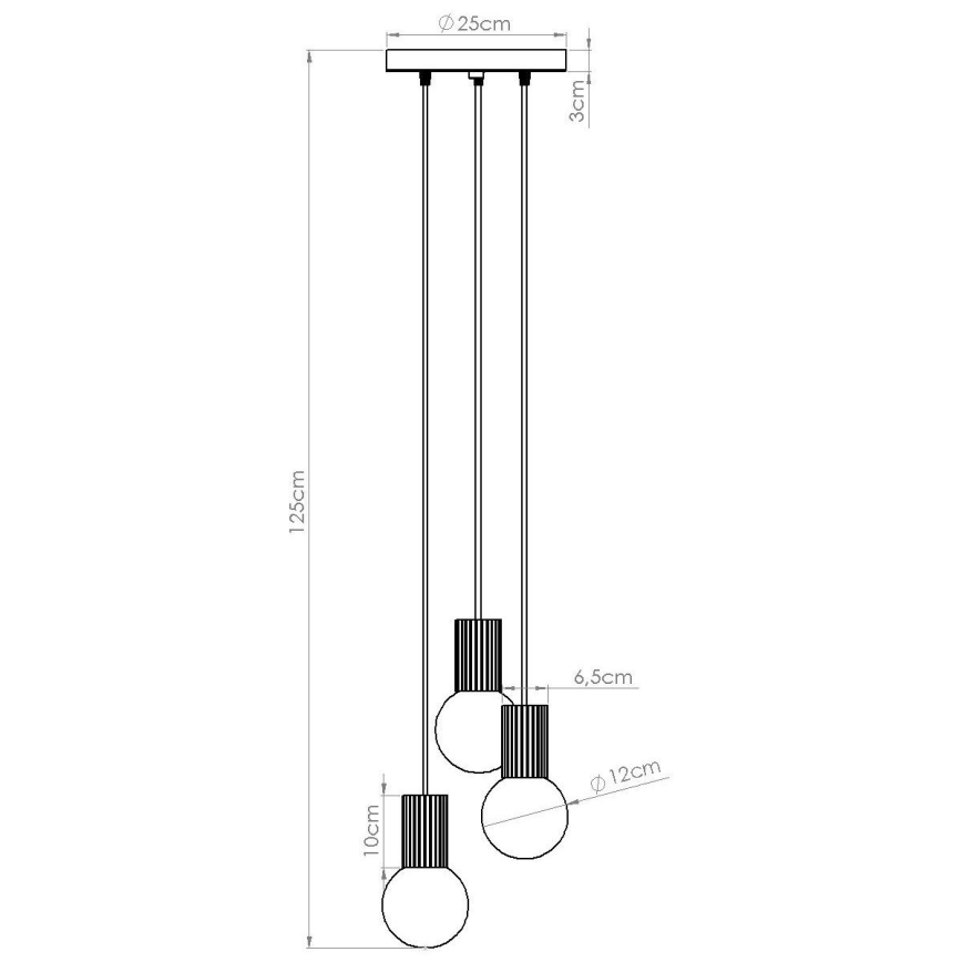 Pendel HALO 3xG9/8W/230V diameter 25 cm lyserød