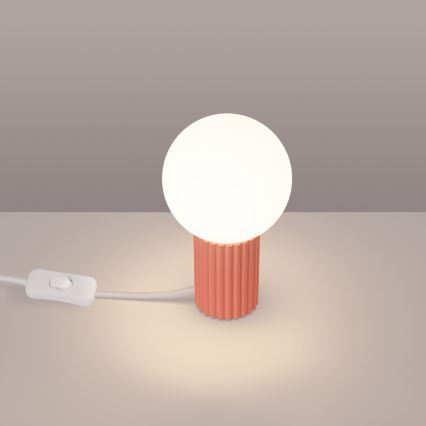 Bordlampe HALO 1xG9/8W/230V diameter 12 cm lyserød