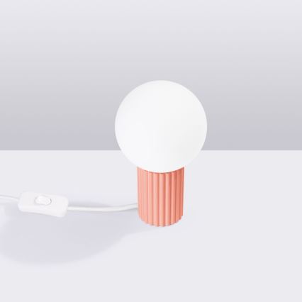 Bordlampe HALO 1xG9/8W/230V diameter 12 cm lyserød