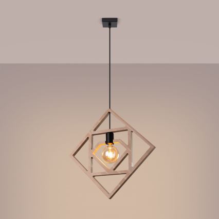 Pendel CARO 1xE27/15W/230V bøg