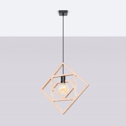 Pendel CARO 1xE27/15W/230V bøg