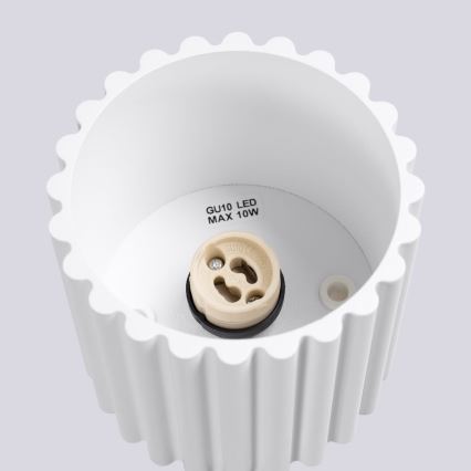 Spotarmatur AURA 1xGU10/10W/230V Ø 10 cm hvid