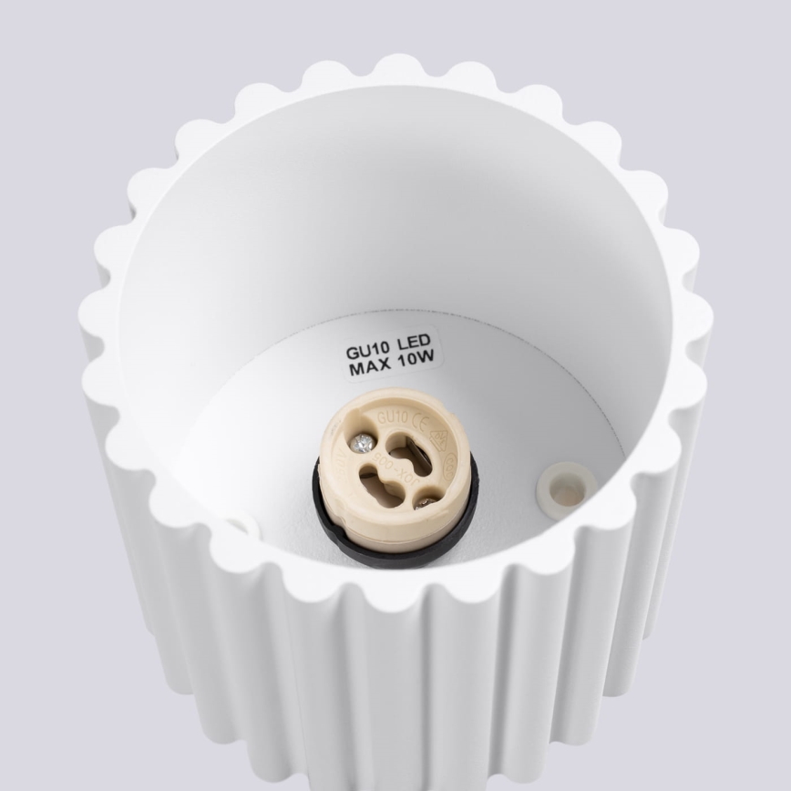 Spotarmatur AURA 1xGU10/10W/230V Ø 10 cm hvid