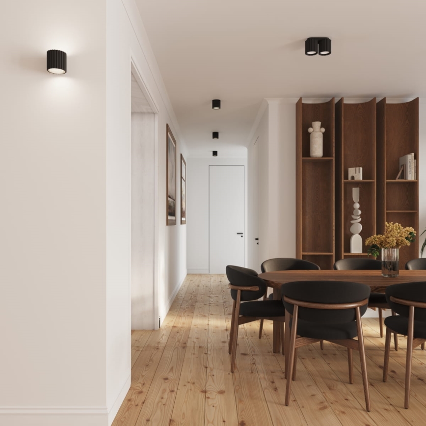 Spotlampe AURA 1xGU10/10W/230V 10 cm sort