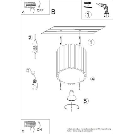 Spotlampe AURA 1xGU10/10W/230V 10 cm sort