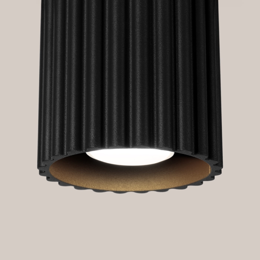 Spotarmatur AURA 1xGU10/10W/230V Ø 10 cm sort