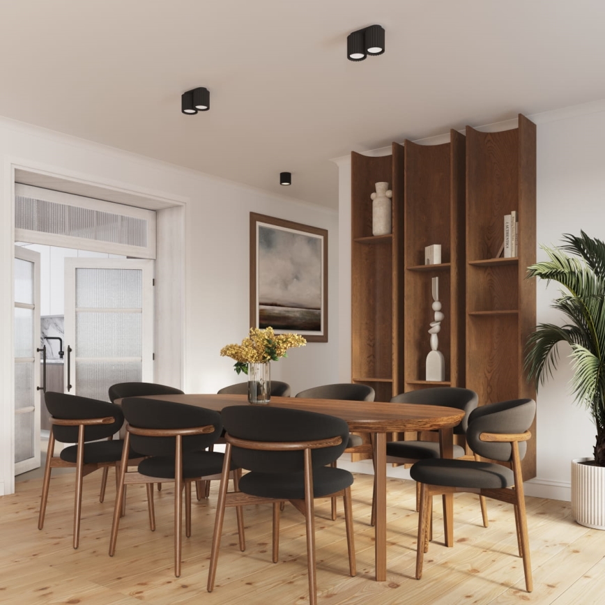 Spotlampe AURA 2x GU10/10W/230V sort