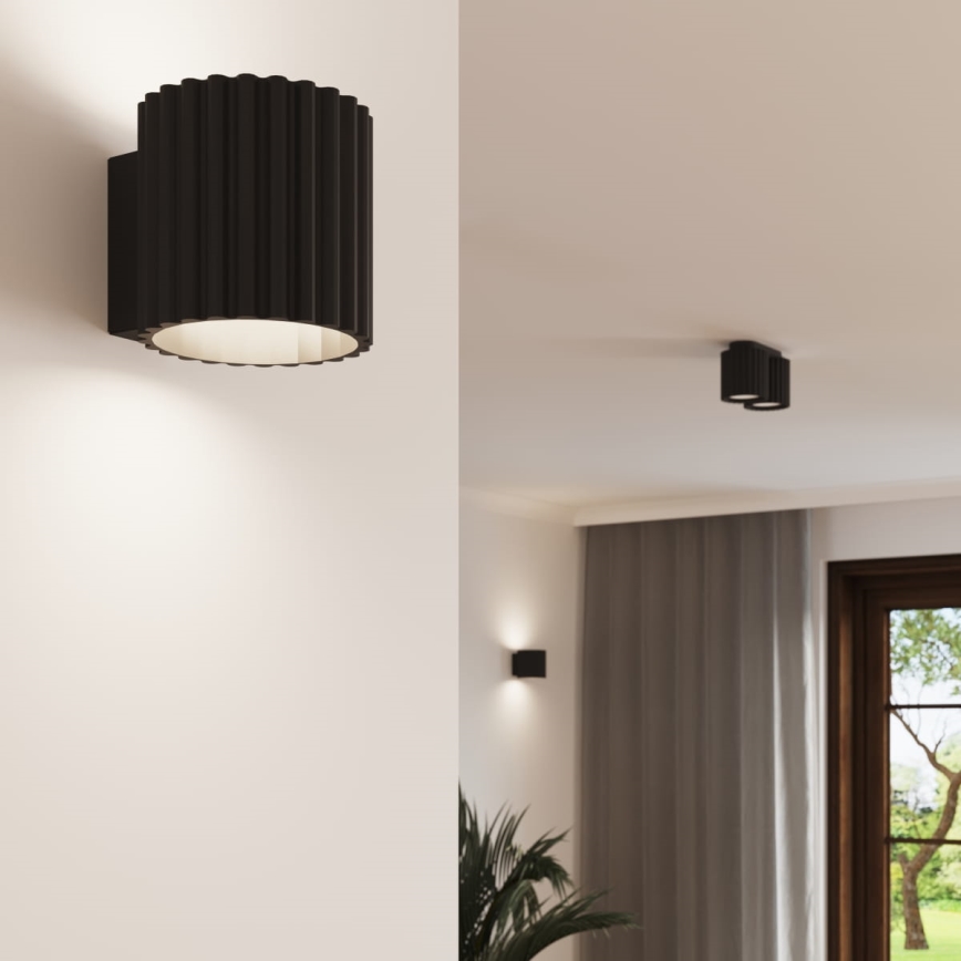 Spotlampe AURA 2x GU10/10W/230V sort