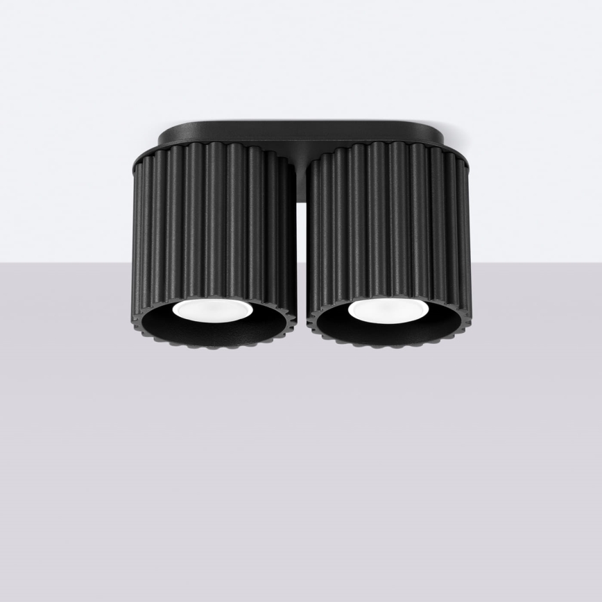 Spotlampe AURA 2x GU10/10W/230V sort