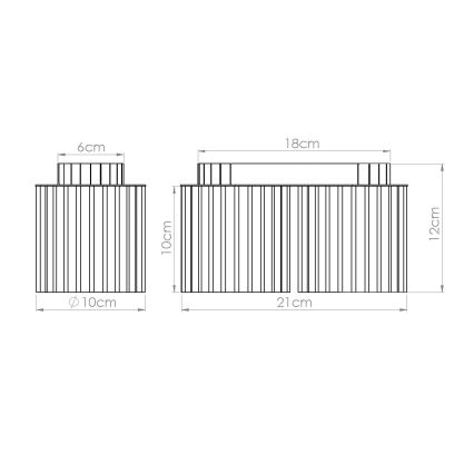 Spotlampe AURA 2x GU10/10W/230V sort