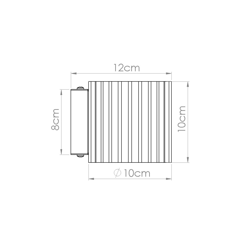 Væglampe AURA 1xG9/10W/230V sort