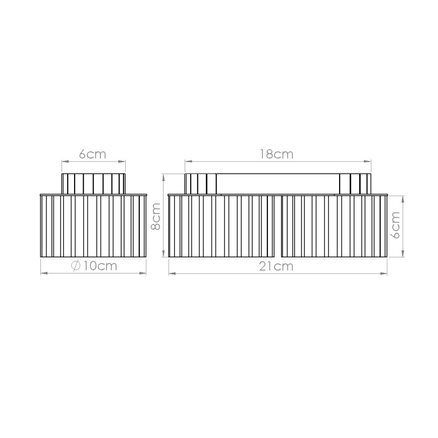 Spotlampe AURA 2xGX53/10W/230V sort