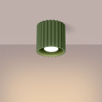 Spotlampe AURA 1xGU10/10W/230V Ø 10 cm grøn