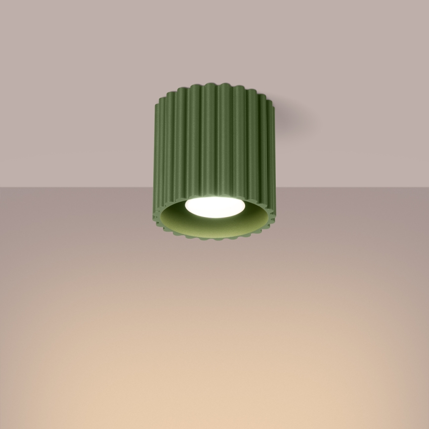 Spotlampe AURA 1xGU10/10W/230V Ø 10 cm grøn