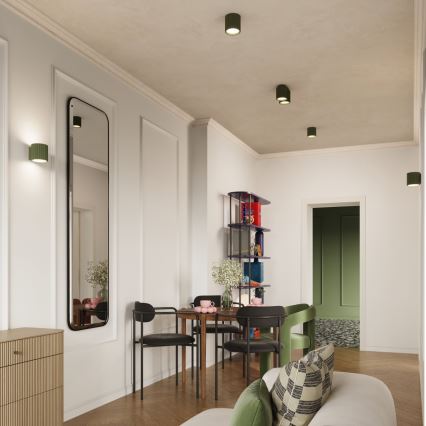 Spotlampe AURA 1xGU10/10W/230V Ø 10 cm grøn