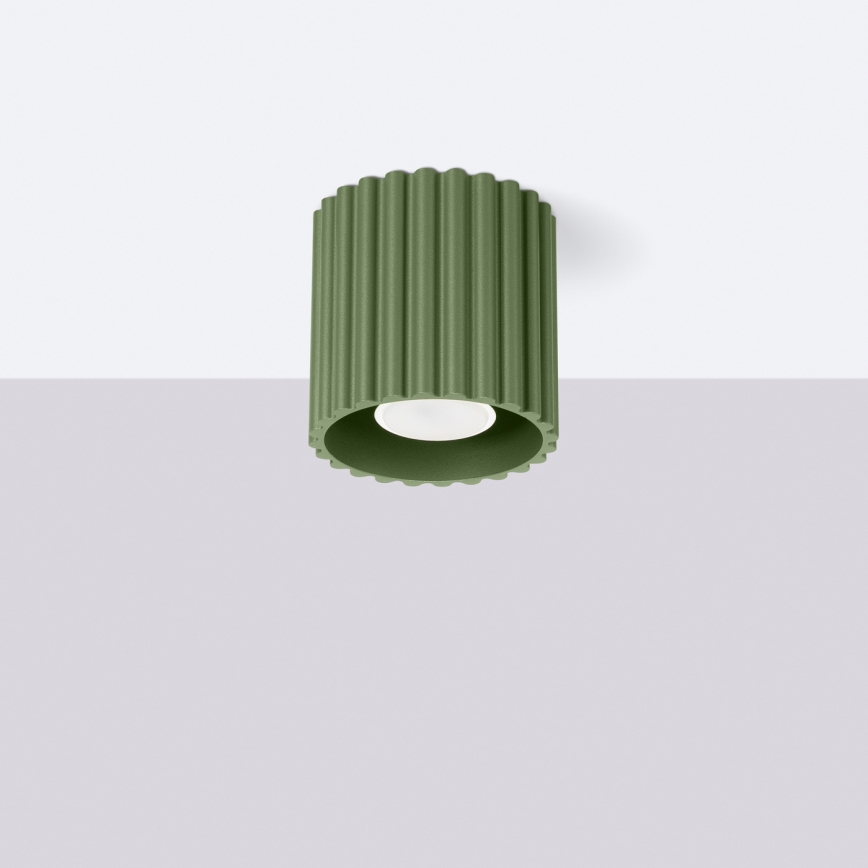 Spotlampe AURA 1xGU10/10W/230V Ø 10 cm grøn