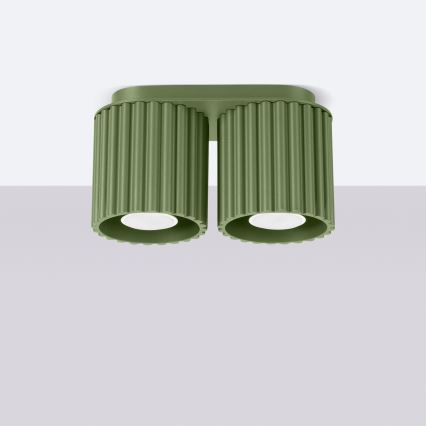 Spotlampe AURA 2xGU10/10W/230V grøn