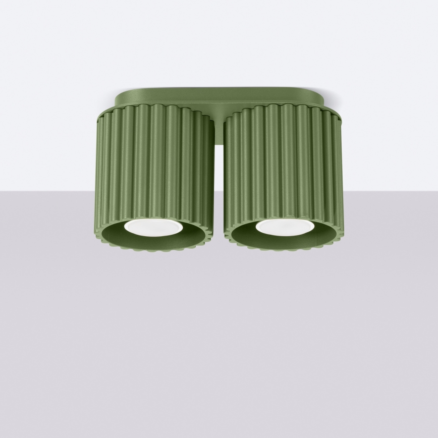 Spotlampe AURA 2xGU10/10W/230V grøn