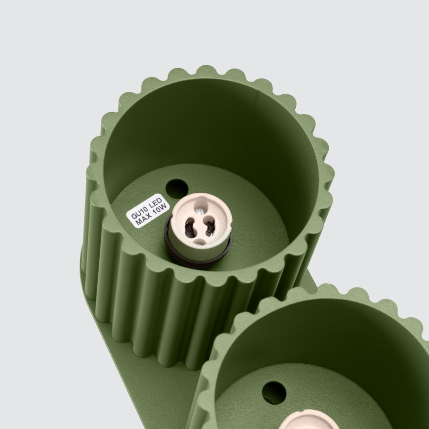 Spotlampe AURA 2xGU10/10W/230V grøn