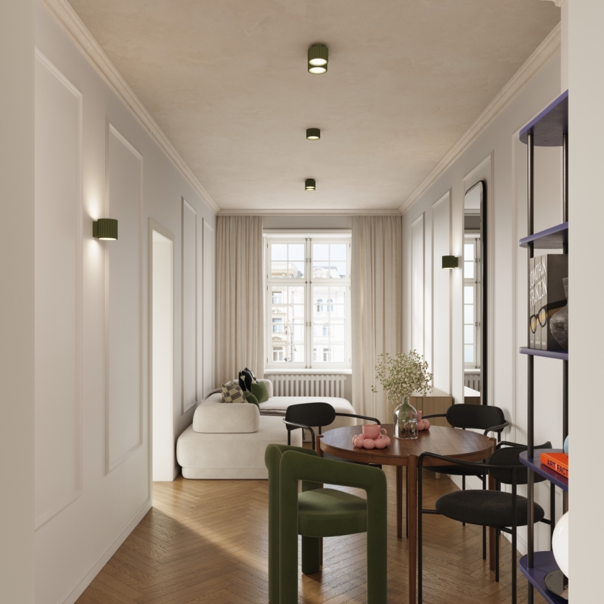 Loftspot AURA 1xGX53/10W/230V Ø 10 cm grøn