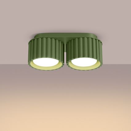 Spotlampe AURA 2xGX53/10W/230V grøn