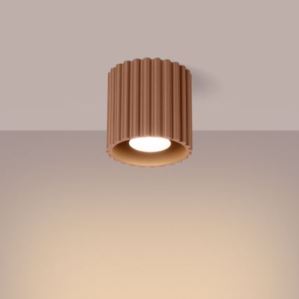 Spotlampe AURA 1xGU10/10W/230V Ø 10 cm brun