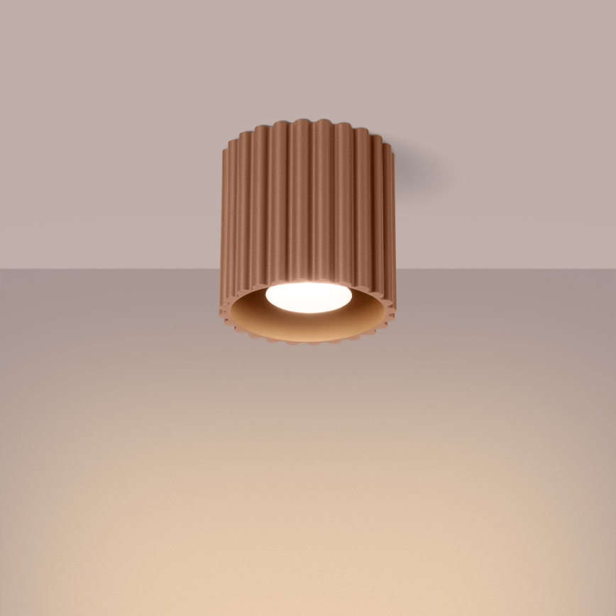 Spotlampe AURA 1xGU10/10W/230V Ø 10 cm brun