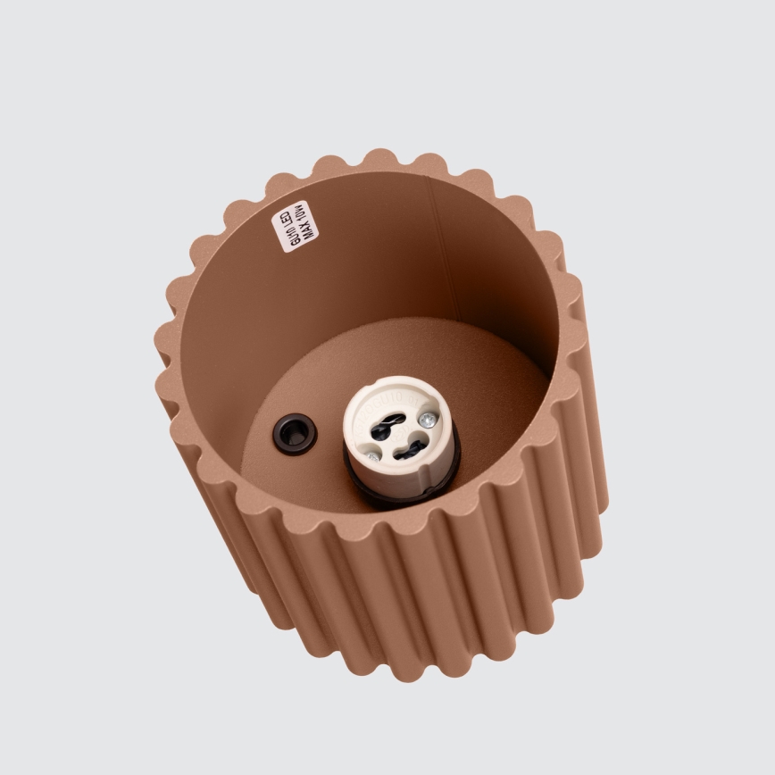 AURA spotlampe 1xGU10/10W/230V 10 cm brun