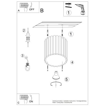 AURA spotlampe 1xGU10/10W/230V 10 cm brun