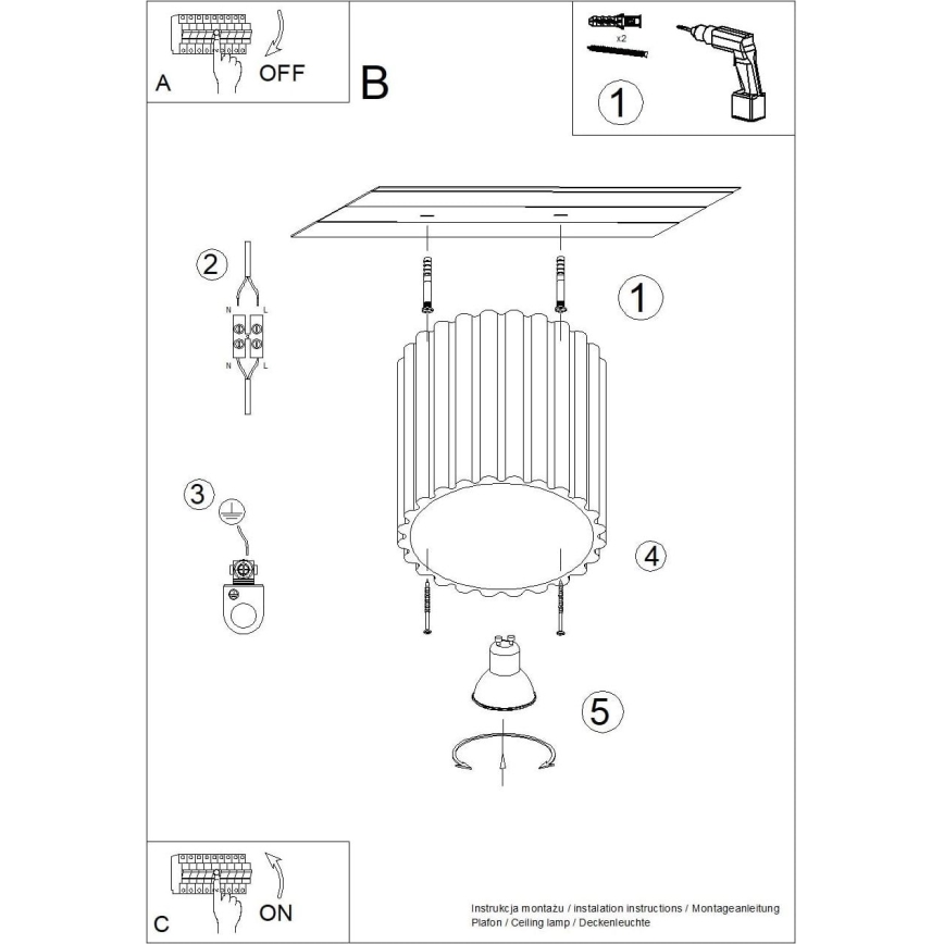 Spotarmatur AURA 1xGU10/10W/230V Ø 10 cm blå