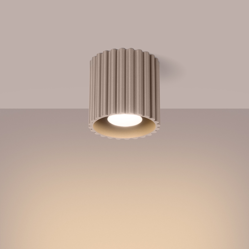 Spotlampe AURA 1xGU10/10W/230V Ø 10 cm taupe