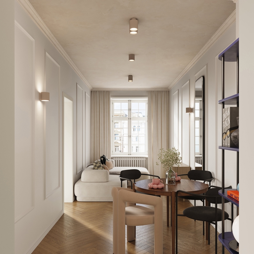 Spotlampe AURA 1xGU10/10W/230V Ø 10 cm taupe