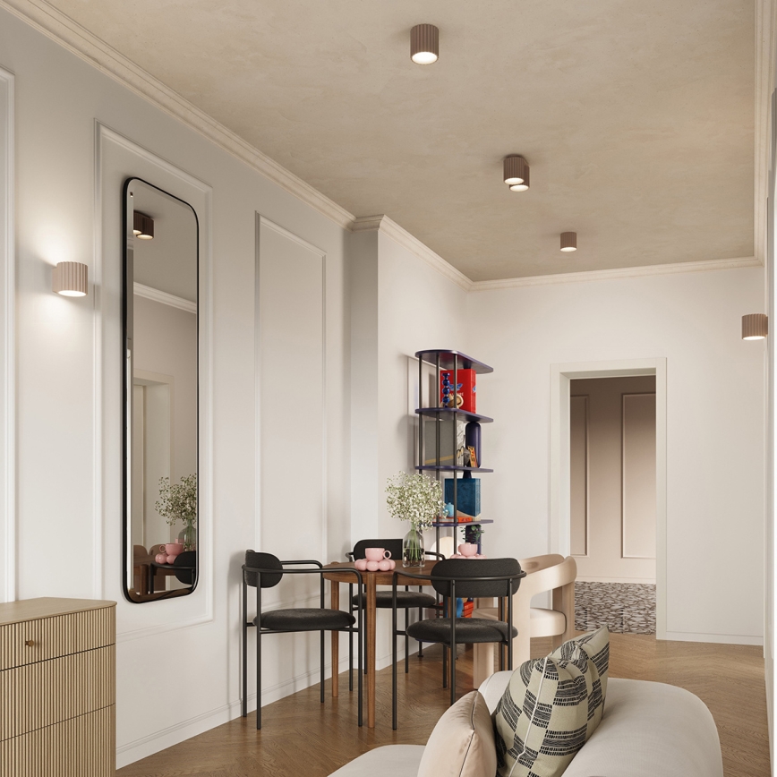 Spotlampe AURA 1xGU10/10W/230V Ø 10 cm taupe