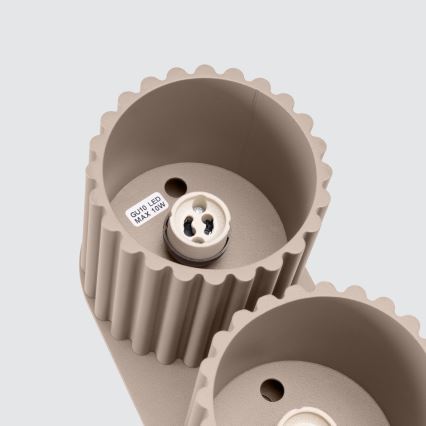 Spotlampe AURA 2xGU10/10W/230V taupe