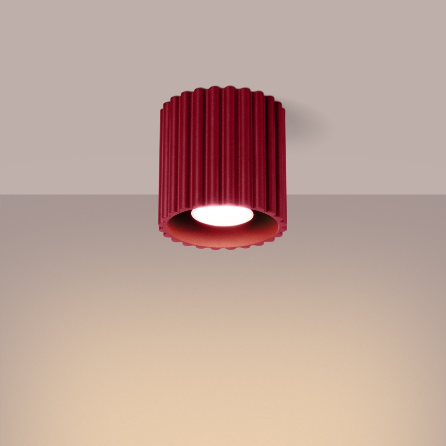 Spotlampe AURA 1x GU10/10W/230V, Ø 10 cm, rød