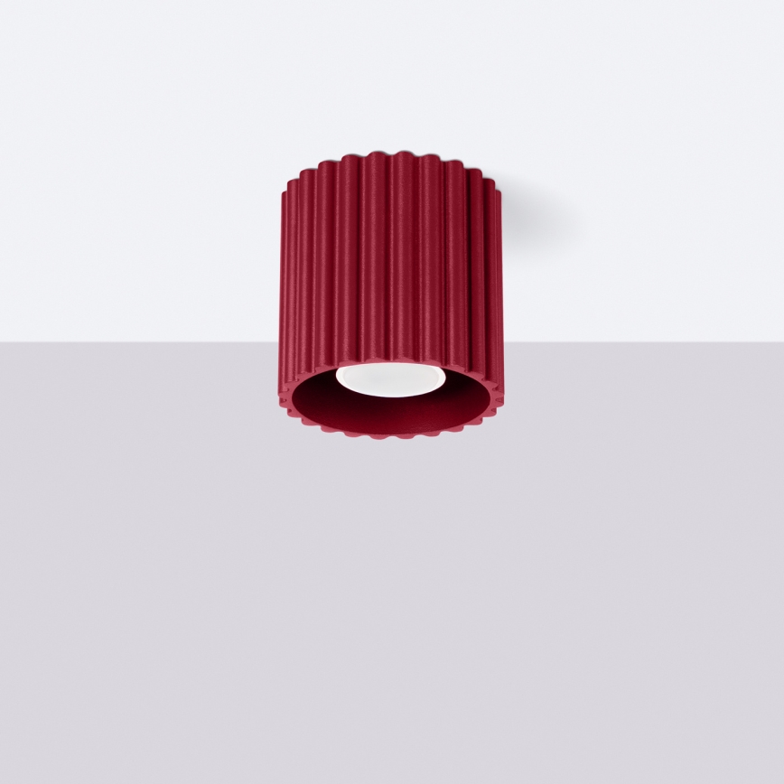 Spotlampe AURA 1x GU10/10W/230V, Ø 10 cm, rød