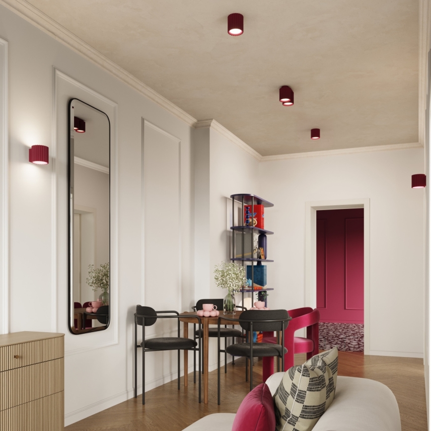 Spotlampe AURA 2xGU10/10W/230V rød