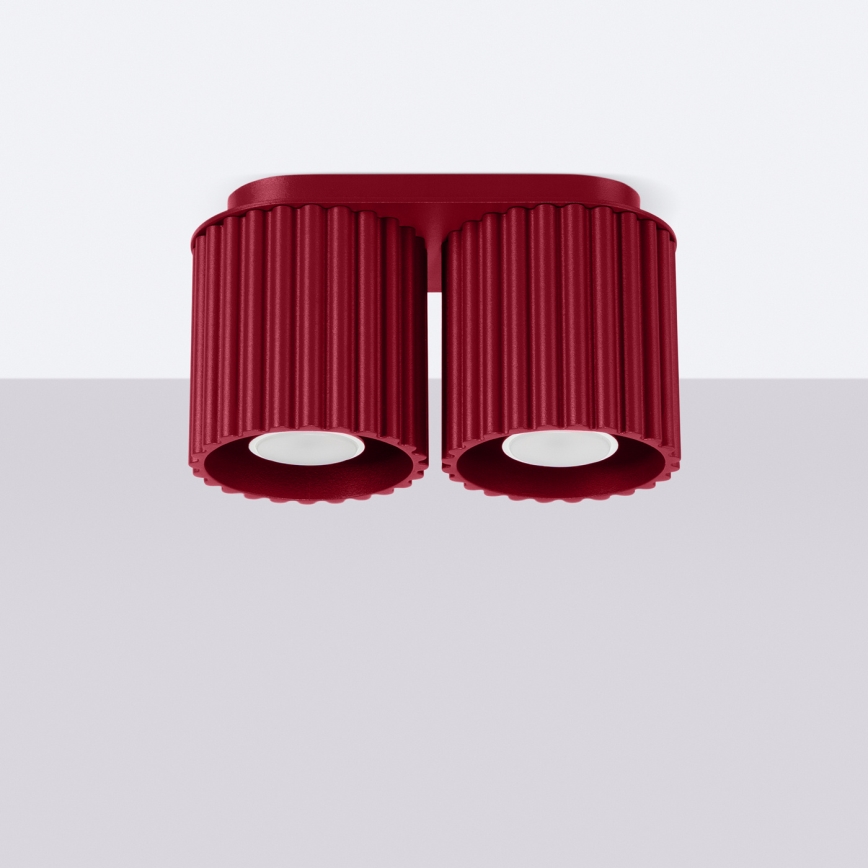 Spotlampe AURA 2xGU10/10W/230V rød