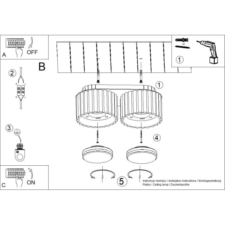 Spotlampe AURA 2xGX53/10W/230V rød